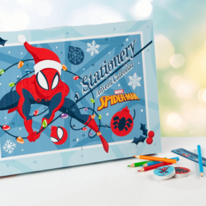 spiderman-julekalender-skrivetilbehoer